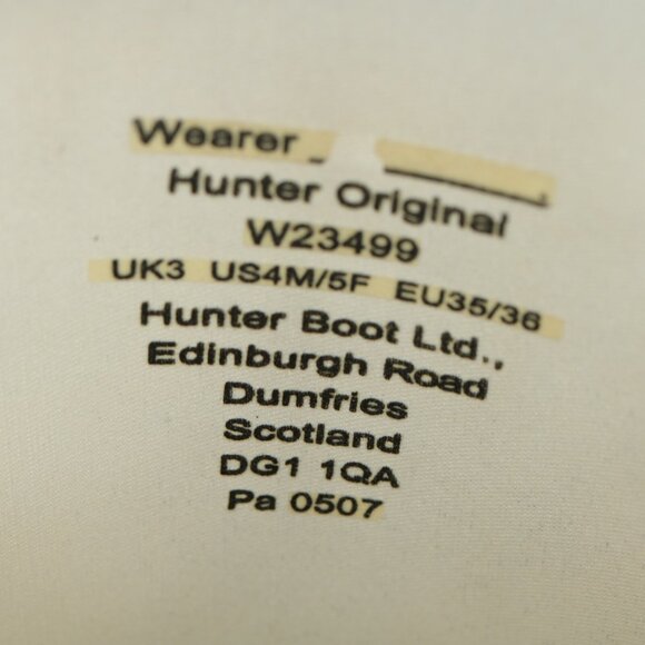 Hunter Womens Original Rain Boot Size 5 Tall Navy Blue Wellie Waterproof Pull On - Picture 11 of 12